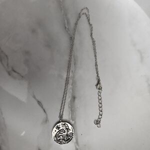 Silver Dragon Pendant Necklace